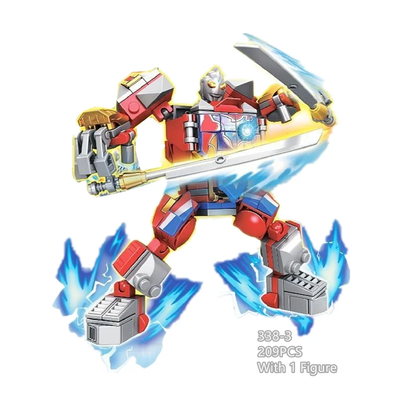 جديد أنيمي سوبر سلسلة اللبنات عمل لعبة أرقام تجميع Mecha روبوت الطوب شيطان الملك مقاتلة أرقام الطوب اللعب ﻿