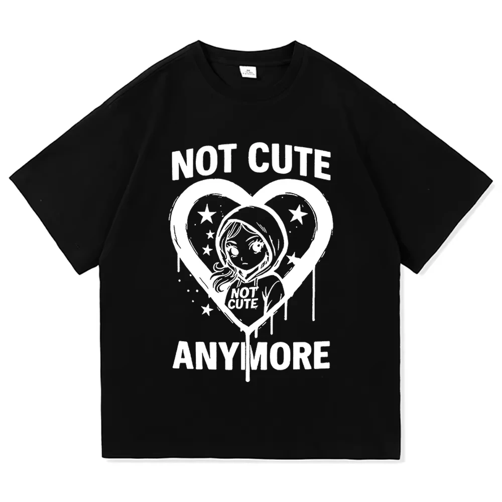 ILLIT Not Cute Anymore Album TShirt Fashion Men/women Clothing Harajuku High Quality Tops Cotton TShirts Male Tees Vintage