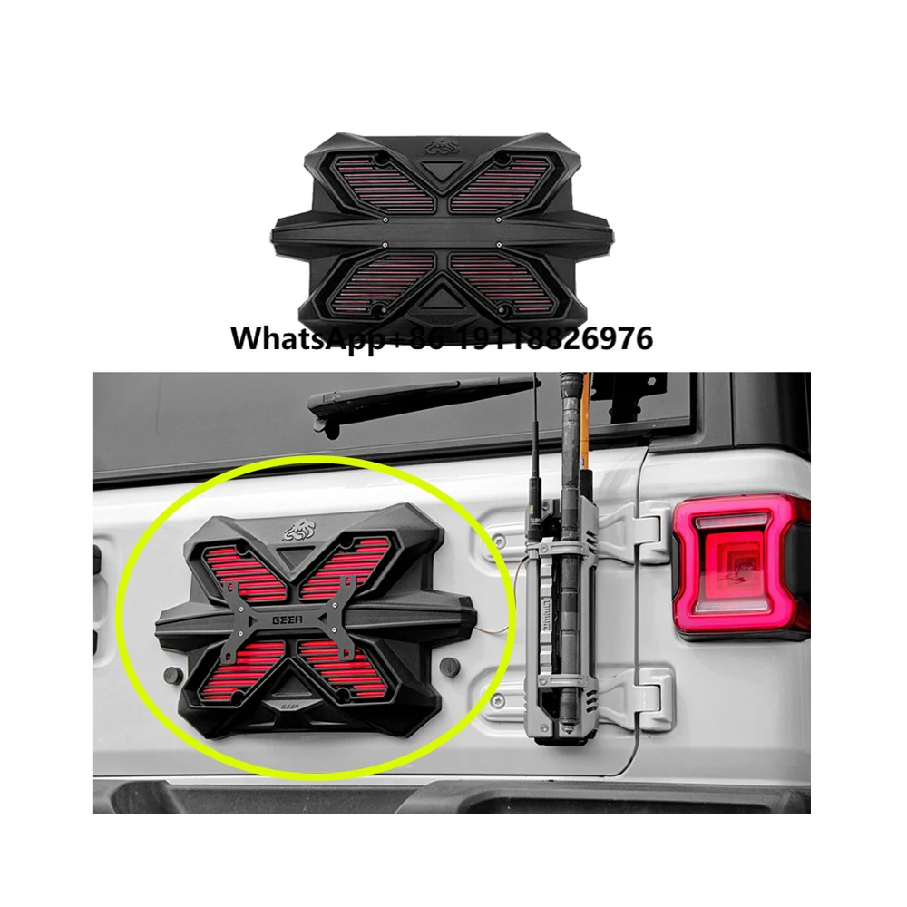 

Lantsun JL1226 ABS Tailgate Decoration for Jeep for wrangler JK & JL Tailgate Sealing Plate with Brake Light