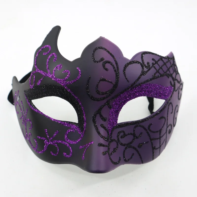 Christmas Carnival Events Props Half Face Princess Painted Mask Spray Paint Mask Suitable for Carnival Party Bar Masquerade