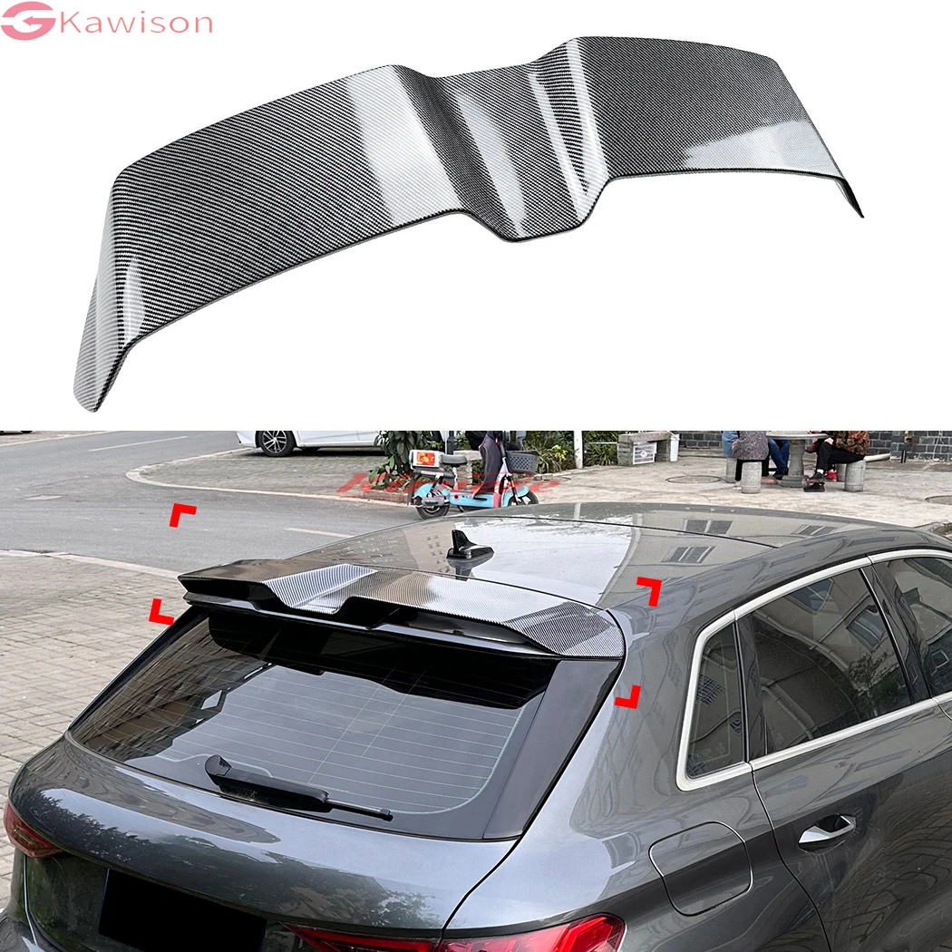 For Audi A3 S3 RS3 8Y 5Door Sportback 2021-2024 Maxton Style Car Rear Roof Spoiler Splitter Rear Trunk Lip Cap Car Accessories