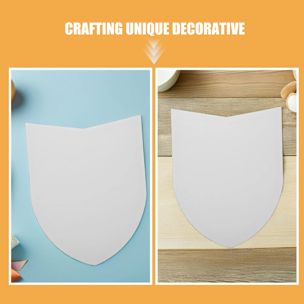 36Pcs DIY Blank Paper Shields Creative Painting Kids Party Game Graffiti Role Play Decoration Toy Shield Kids Shield Toy
