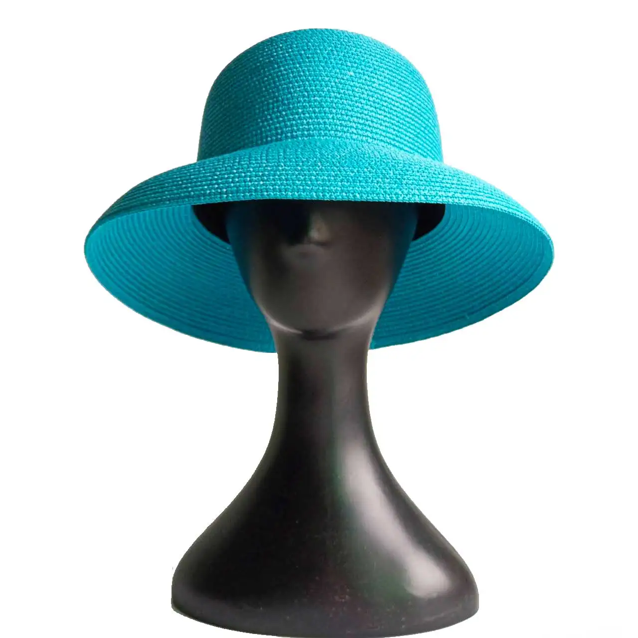 Lake Blue Summer straw hat French elegant outdoor beach travel anti-ultraviolet women's straw hat  chapeau femme