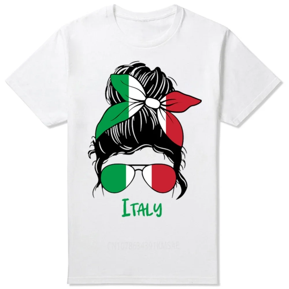 Funny Italian Girl Italy Flag T Shirts Summer Style Graphic Cotton Streetwear Short Sleeve Birthday Gifts T-shirt Mens Clothing