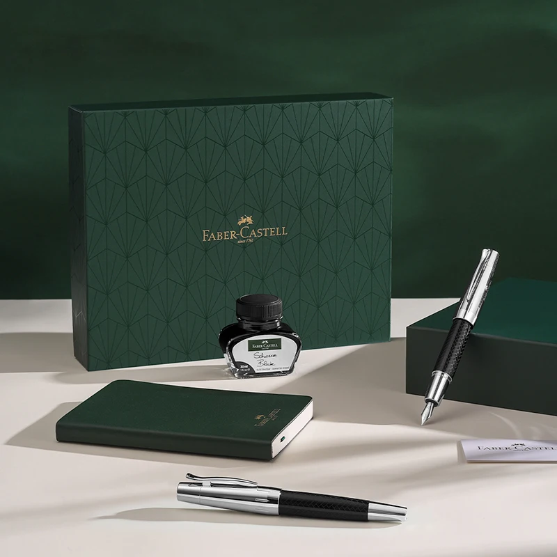 

Перьевая ручка Faber-Castell e-motion, паркет из драгоценной смолы, черная, гладкая, для письма, роскошная бизнес-подарочная ручка, немецкий бренд
