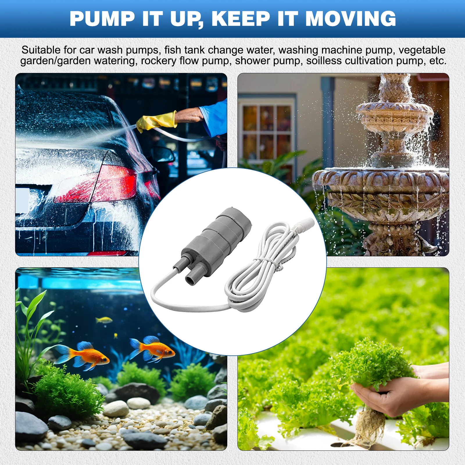 

12V Submersible Water Pump Replacement Pump for Thetford Toilets C200 C200CW C2 C400 Black/White Car Accessories