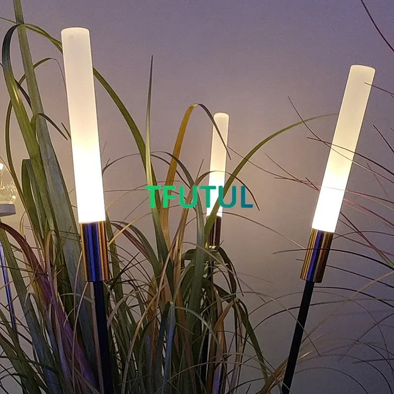 Imagem -02 - Outdoor Impermeável Solar Reed Luzes sem Fio Lawn Luz Led Jardim Lâmpadas Villa Park Luzes Decorativas Paisagem Ip65 Pcs