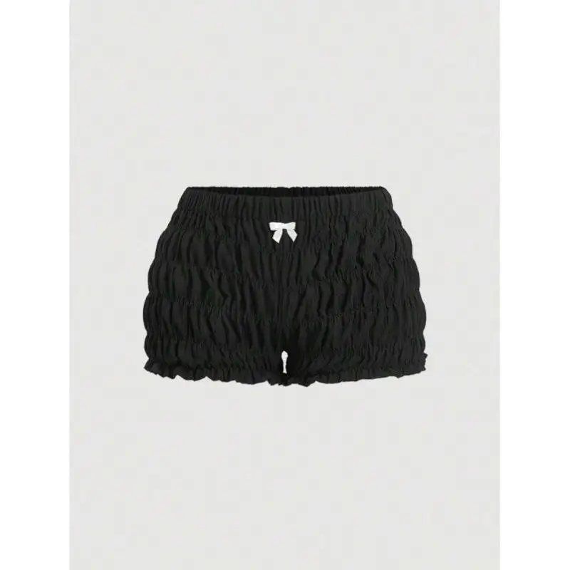 

Cute Knot Ultra-ort Skirt for Girls Q 96700 Sle Folded Retro Vintage Spring Summer Ciwalk Skirt