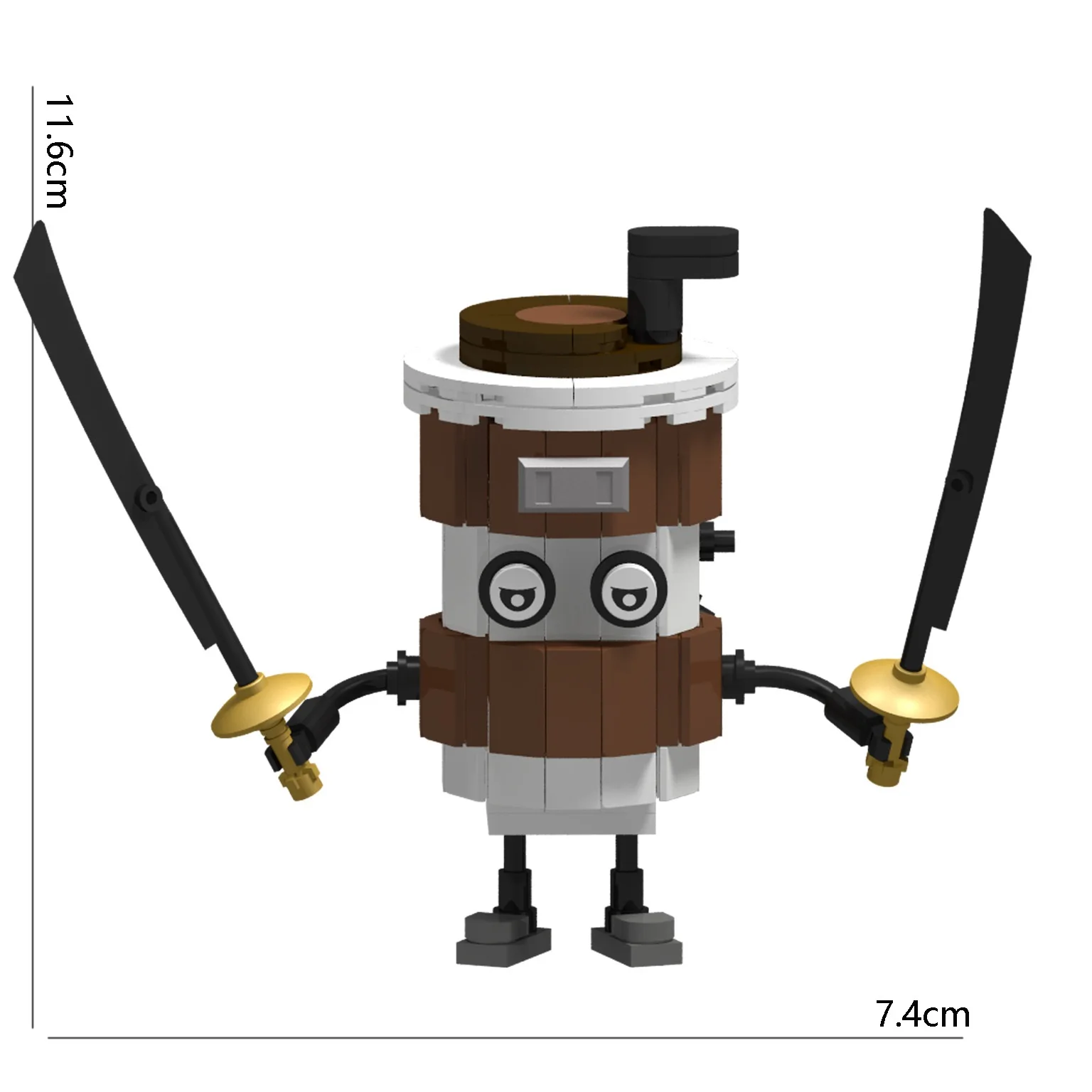 Italienische Brainrot Capuccino Assassino Brickheadz Bausteine Kaffee Ninja Kreative MOC Spielzeug für Kinder