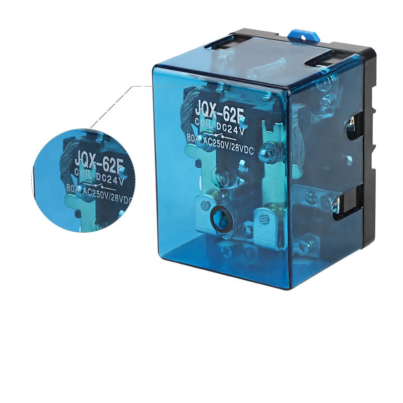 1pc JQX-62F 80A DC12V DC24V AC220V  Coil High Power Relay