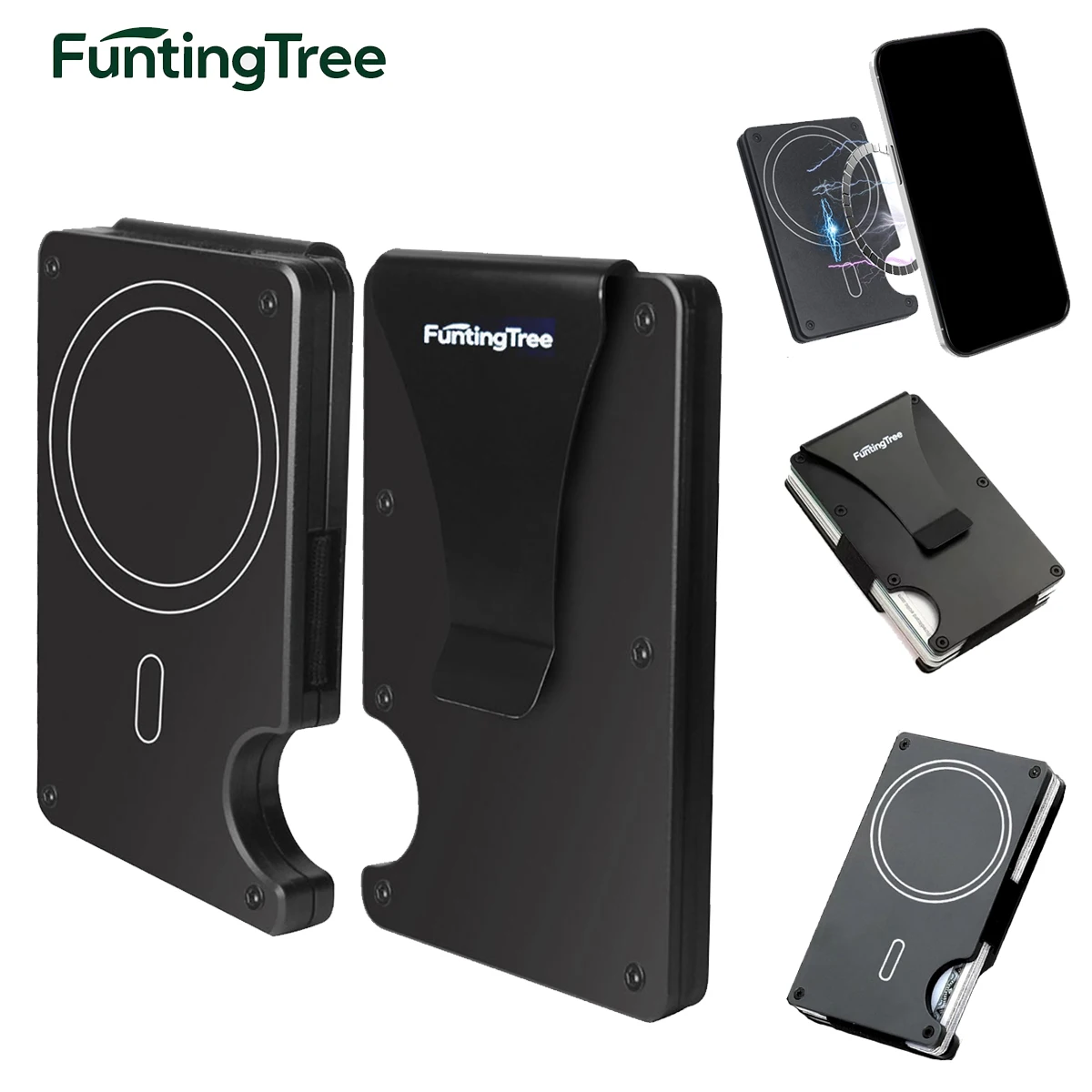 1 Pc Slim Pop-Up Card Holder with Print for Men, RFID Blocking Wallet Magnetic Slim Automatic Pop-up Card Holder for The Phone