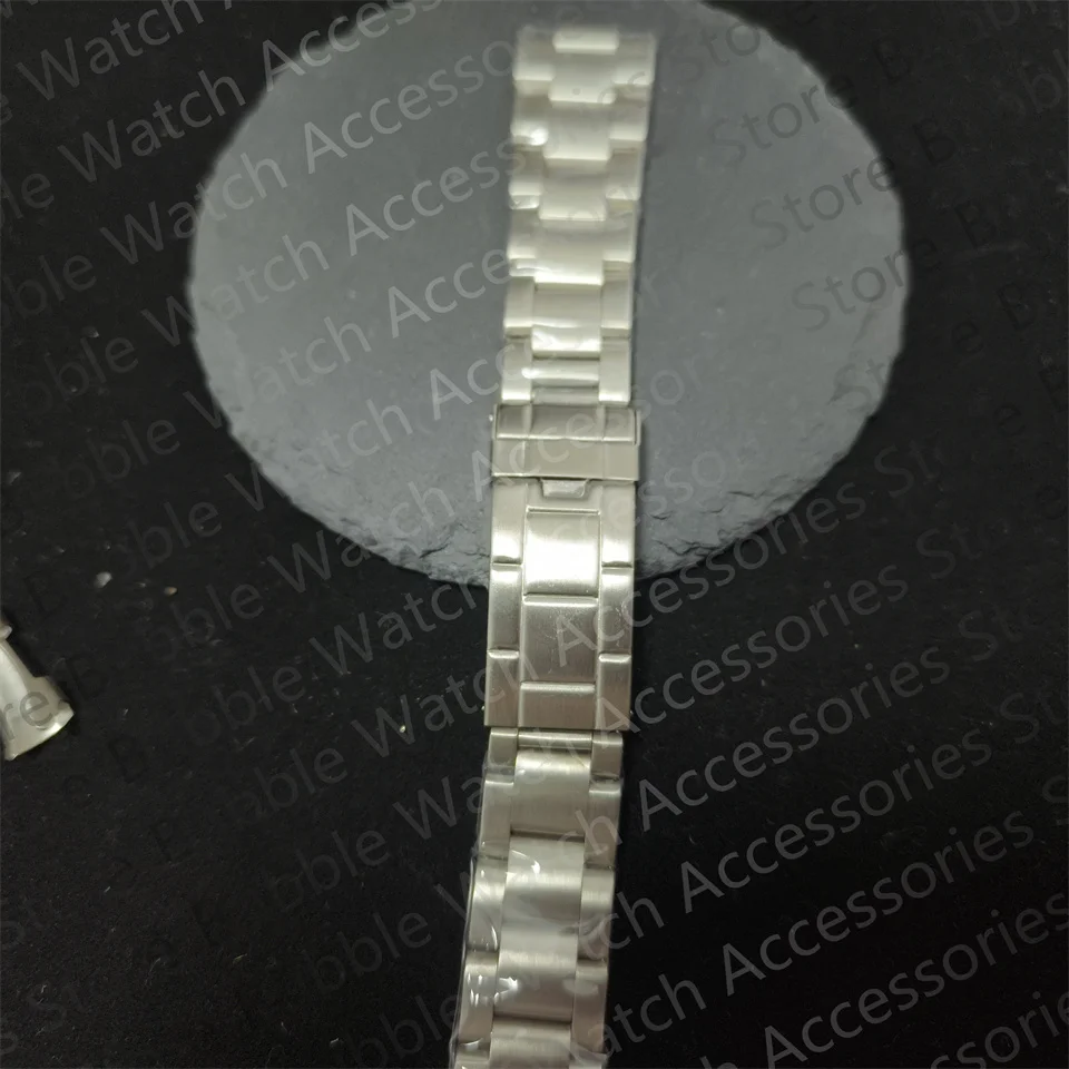 20MM 316L Stainlee Steel Vintage Grid Buckle Curved End Oyster Watch Band Strap Fit For RLX 116719 16570 16610 93150