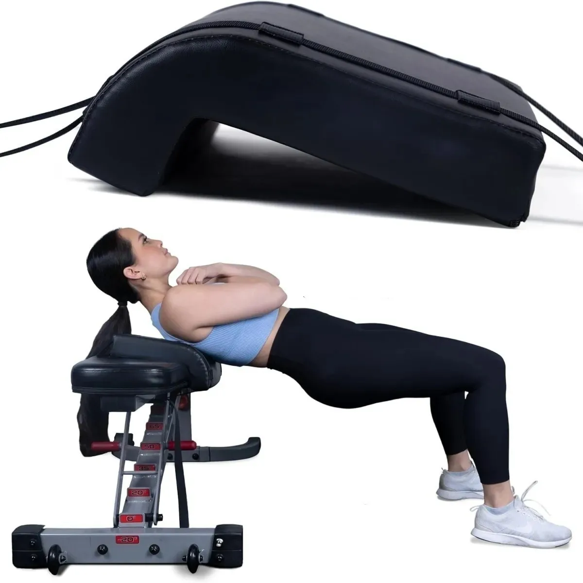 Cojín de empuje de cadera en forma de L para soporte de espalda y hombros, fila de soporte para el pecho, Protector de levantamiento de pesas, accesorios para equipos de Fitness
