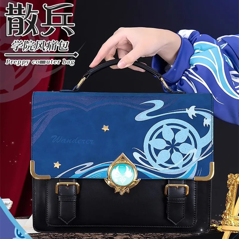 

Wanderer Bag Genshin Impact Doujin Wanderer Satchel Bag Messenger Commuter Bag Cosplay Backpack Doujin Wanderer Leather Bag gift