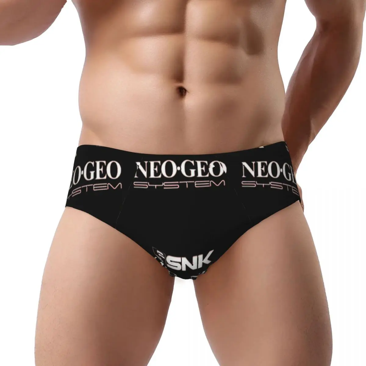 

Neo Geo Logo Neogeo Arcade Men's Triangle Panties Ventilate Boxer Underpants Short Underwear for Homme Man Boyfriend Gift