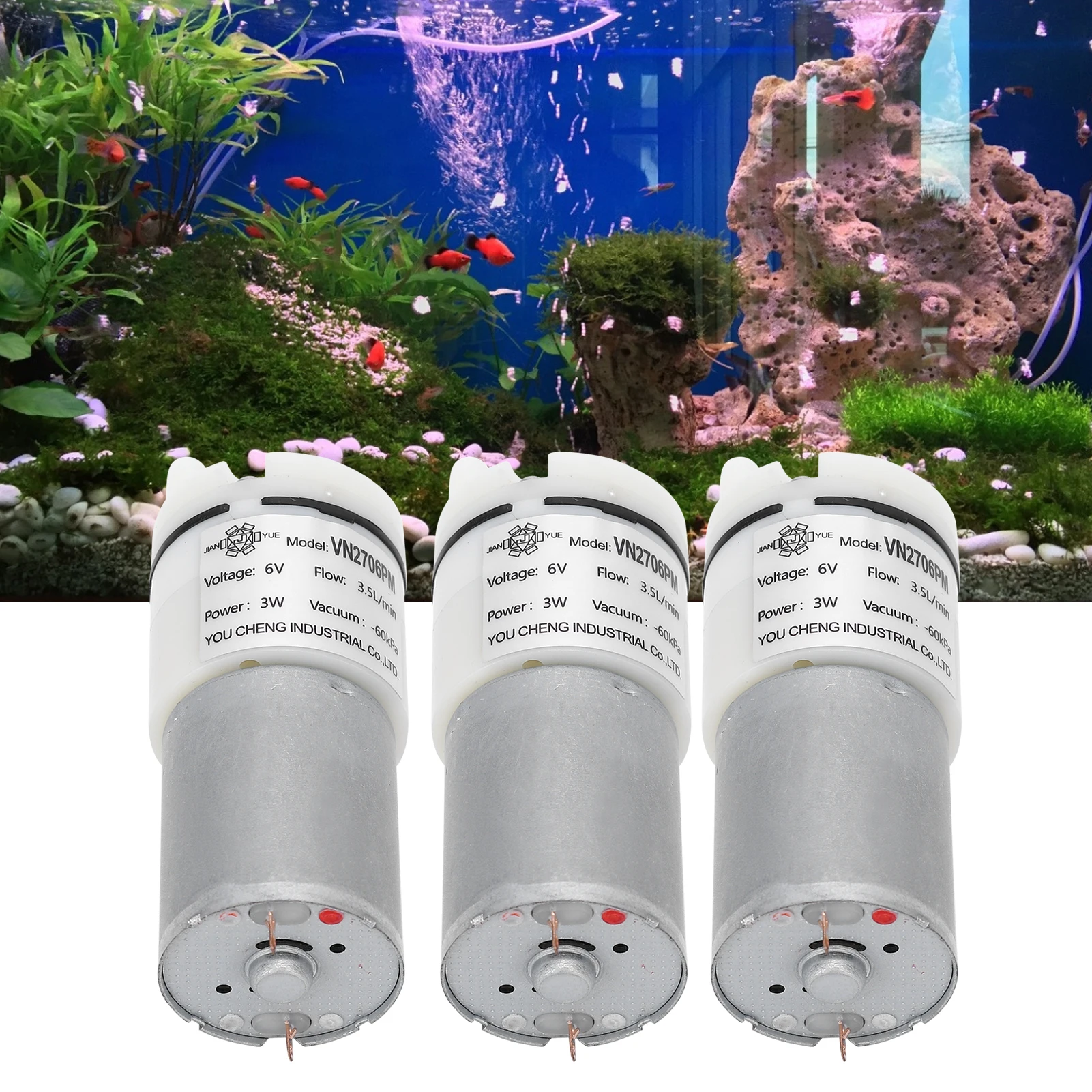 

Mini Submersible Motor Aquarium Air Accessories DC6V VN2706PM Aquarium Air Pump Accessories Air Pump