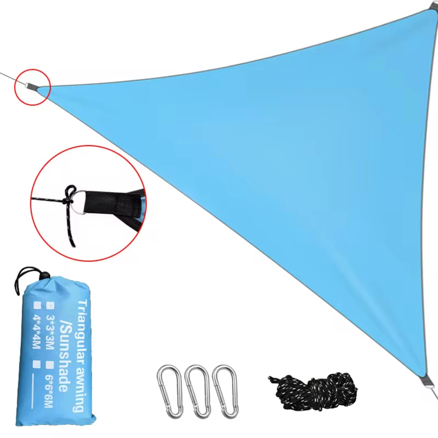 New Camping Tarp Waterproof Tent Triangle Sun Shade Sail Outdoor Tourist Awning Shade Rectangle UV Block ltralight Sun Shelter