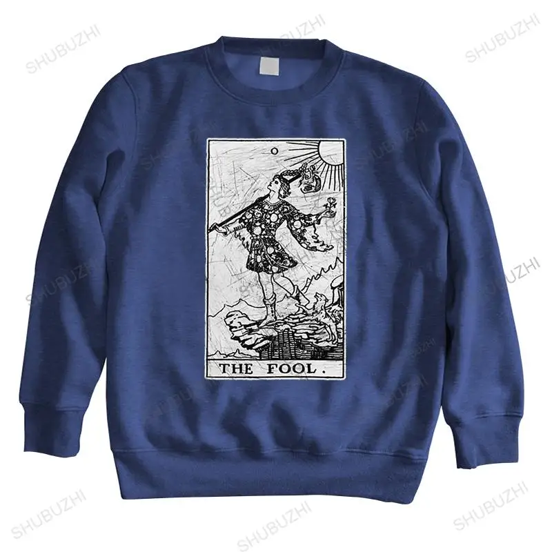 The Fool Tarot Card Major Arcana Fortune Telling Occult sweatshirt Men Cotton Halloween hoody long sleeved Casual hoodies Gift