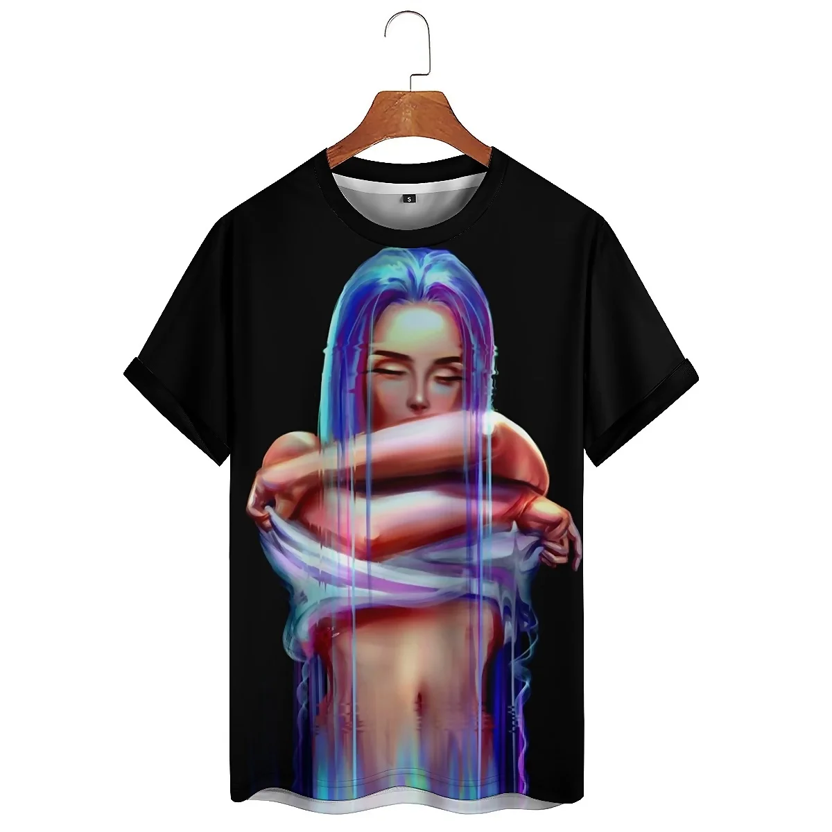 Outdoor Graphic T-Shirts, Men's 3D Printed Short-Sleeved T-Shirt, Soft and Comfortable Fabric, Men's Short-Sleeved Printed Shirt