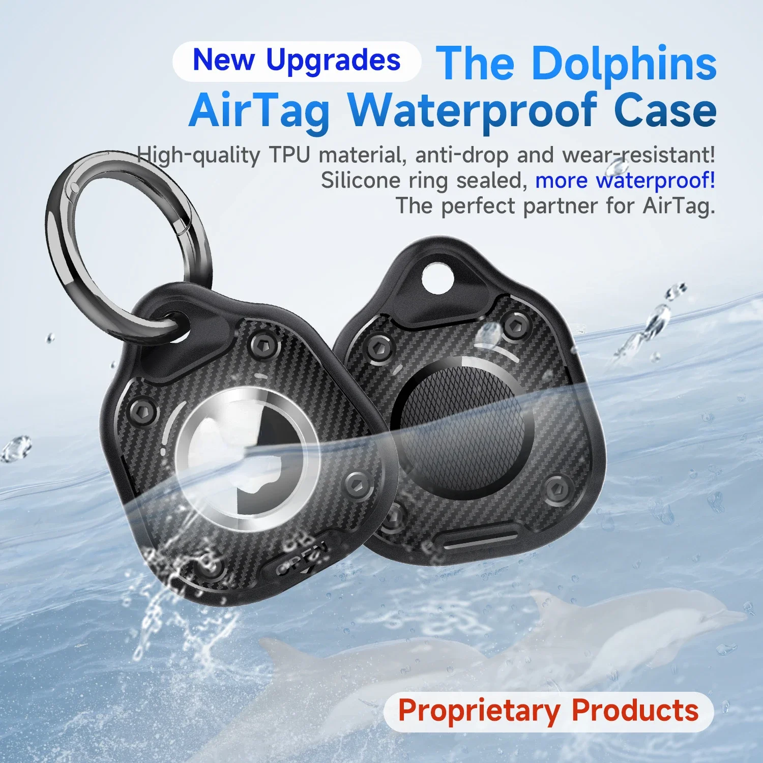 Waterproof Case for Airtag Protective Case Suitable for Apple Location Tracker  for AirTag Key Pet Three Protection Case