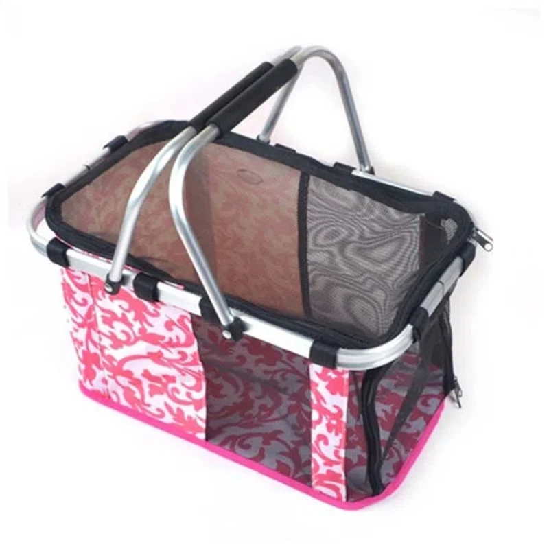 

Dog Bag for Small Dogs Foldable Portable Outdoor Pet Dog Carrier Hand Basket Carrying Bag Breathable Safety Dog Cat Mesh Cage