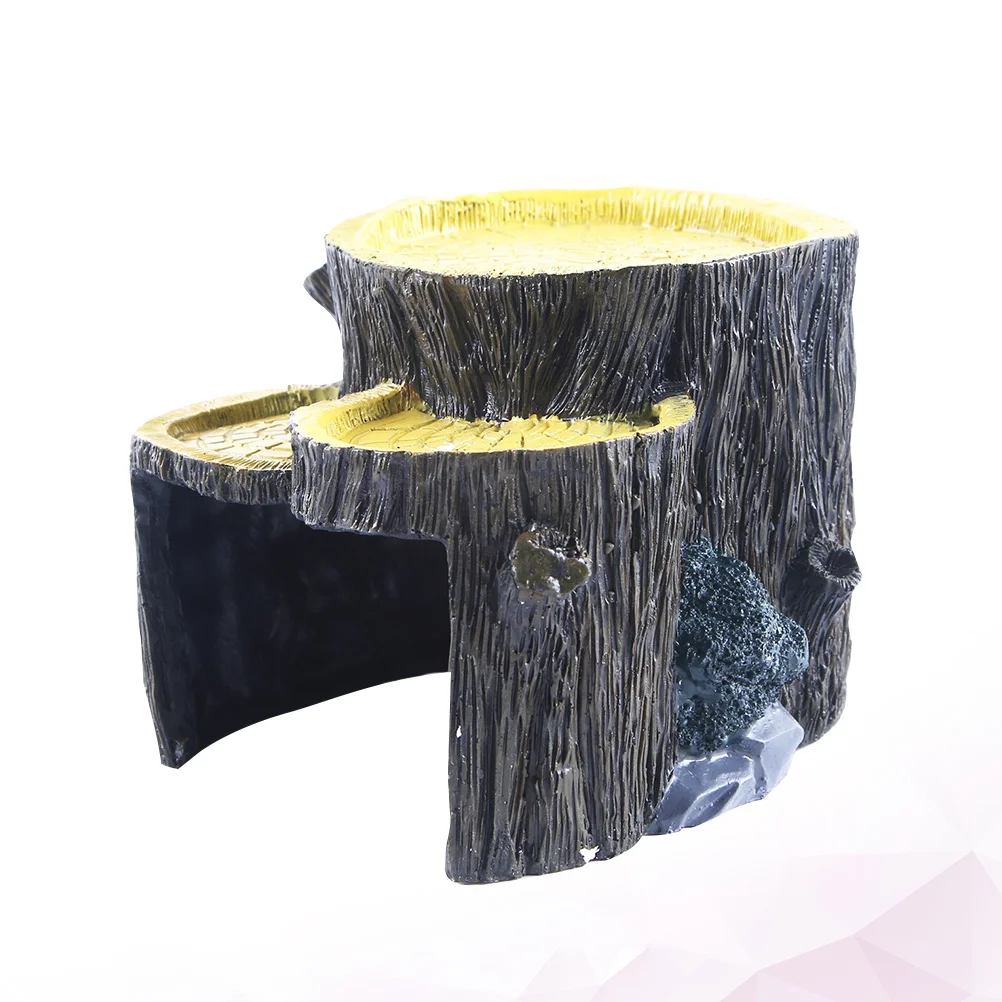 

Fish Tank Decor Terrarium Thermostat Reptile Crested Gecko Aquarium Stump Cave Decoration Ornament