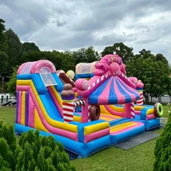 Pink Candy bouncy Slide Hot Sell Inflatable Slide Castle Material for Adults and Children Bounce House Bouncy Inflatable Toy