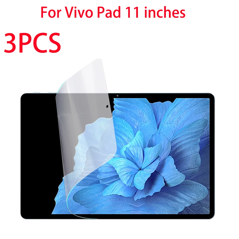 

3 Packs PET Soft Film For Vivo Pad 11 inches 2022 Clear Anti Fingerprints Hydrogel Full Case Cover Soft Screen Protector Film