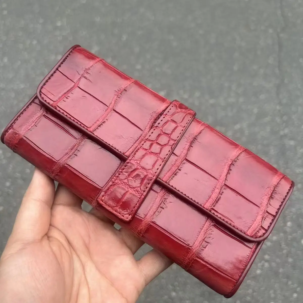 2025 New Designer Crocodile Leather Women's Long Wallets Fashion Genuine Leather Lady Clutch Wallet Multi Function Purse  45