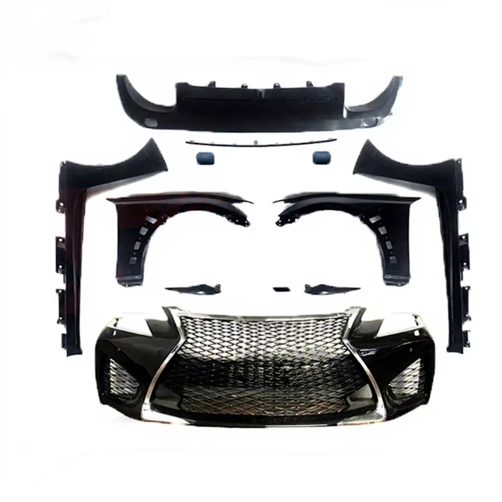 

Комплект обвеса GS для Lexus GS250 2016, GS350, GS450, GSF 2018: спортивная решетка радиатора, фары, передний бампер, крылья, боковые пороги, задний спойлер