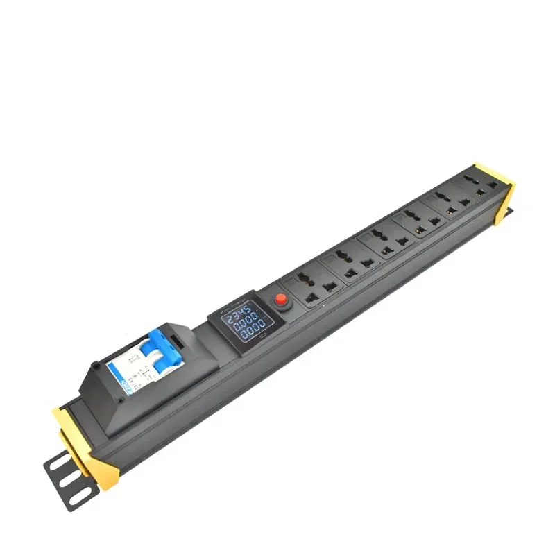 PDU Power Strip Surge protection 16/32A air switch Power Distribution Unit Switcher 2-7 Way universal Outlet Socket Power meter