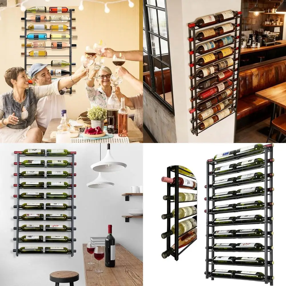 

Настенная винная полка на 20 бутылок — идеально подходит для дома, баров и гостиничных заведений