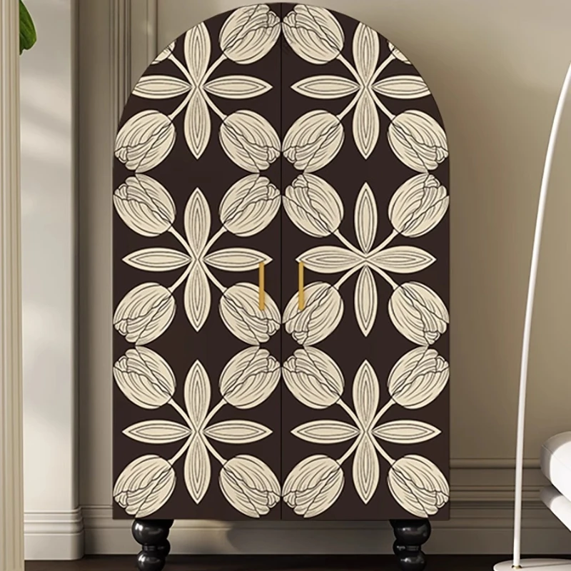 

Modern Abstract Flower Hallway Bedroom Wardrobe Wood Clothing Storage Cabinet Shoe Cupboard Guarda Roupa Space Saving Furniture