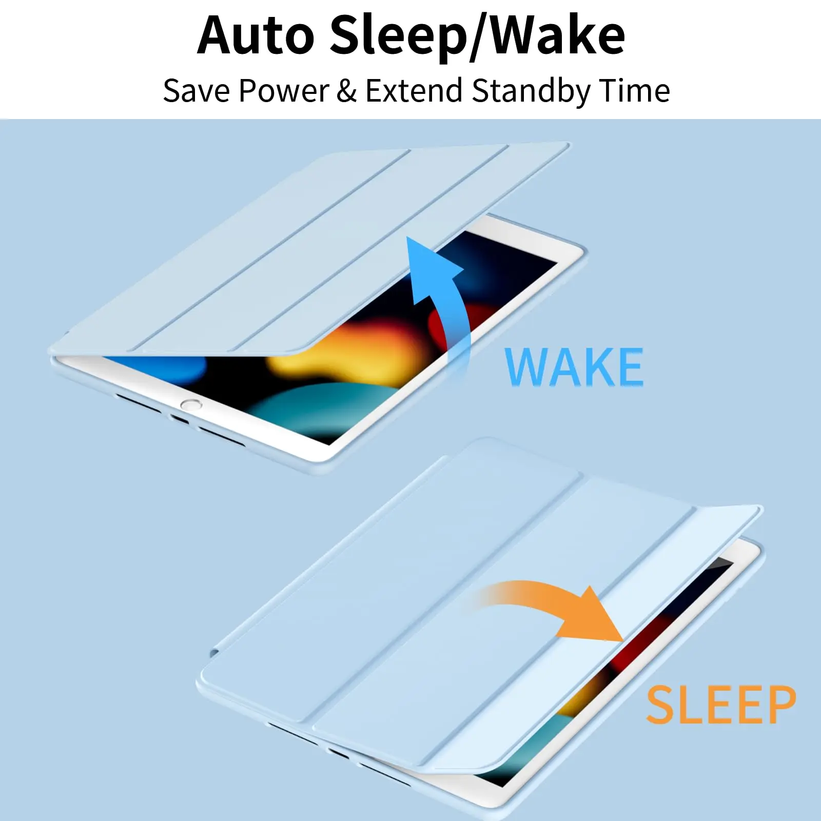 Tablet Case for Apple iPad 9th/8th/7th Generation 10.2-Inch (2021/2020/2019 Release),Magnetic Flip Smart Cover Auto Wake Sleep
