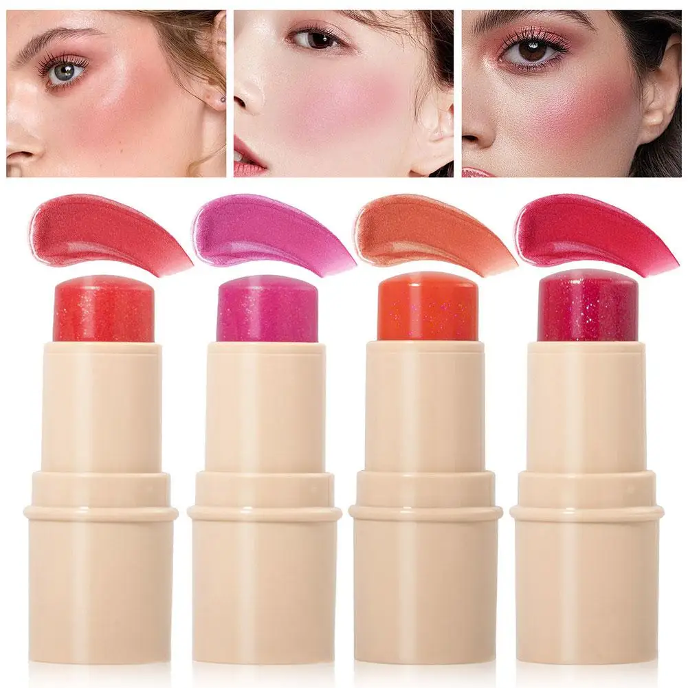 

Jelly Blush Stick 4 Colors Natural Makeup Lip Eye Cheek Long Lasting Lip Contour Cosmetic Gloss Moisturizing U6g6