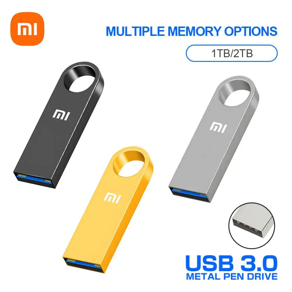 Xiaomi-Mini clé USB en métal OTG, clé USB, clé USB haute vitesse, clé USB étanche, type C, 3.1, 1 To, 512 Go, 2 To