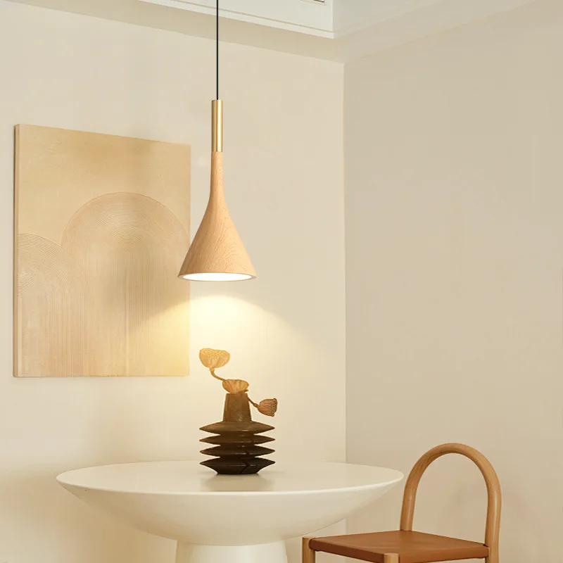 Bedhead pendant light, master bedroom, modern and simple long line single head dining room lighting, internet famous TV backgrou
