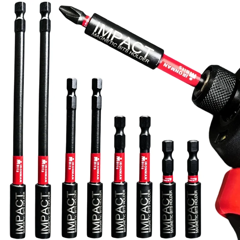 Suporte Magnético Resistente a Impactos para Bits, Extensor de Soquete Hexagonal, Pontas de Parafusadeira, Haste de Extensão de Troca Rápida para Ferramentas Elétricas