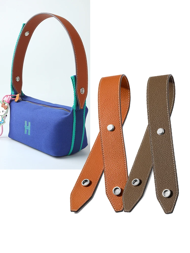 Brown Lychee Pattern Extended Strap Button Single Shoulder Rice Box Bag Accessory Modification Belt Hardware from China