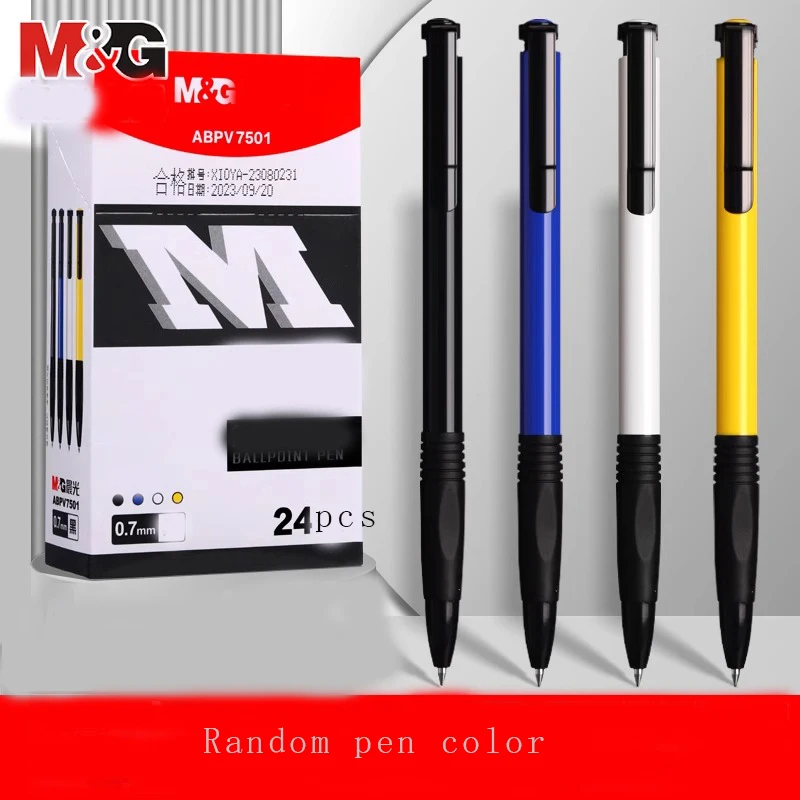 

Шариковая ручка M&G 0,7 мм для студентов и офиса, делового использования, черный/синий цвет для письма