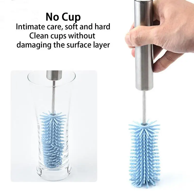 Bottle Cleaner Brush Water Bottle Cleaner Brush Silicone Cleaning Brushes Kitchen Cup Glass Cleaning Tool For Nursing Bottle