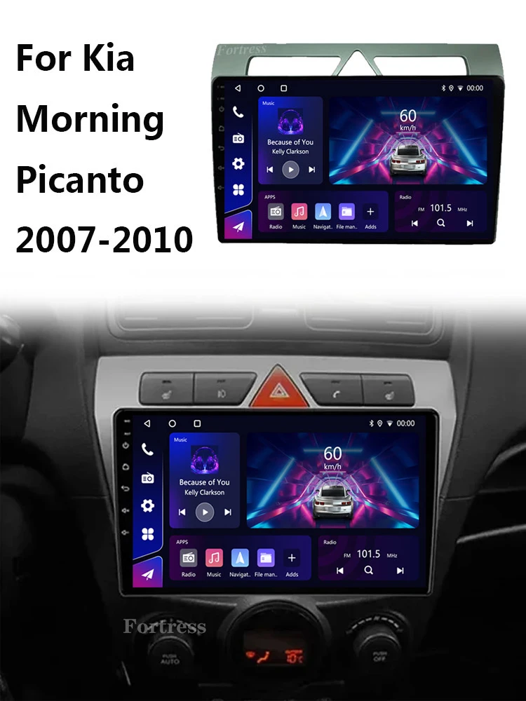 Auto radio voor Kia Picanto 2007 - 2010 Android 16 All-in-one Carplay Auto multimediaspeler autoradio GPS navigatie - afbeelding 2