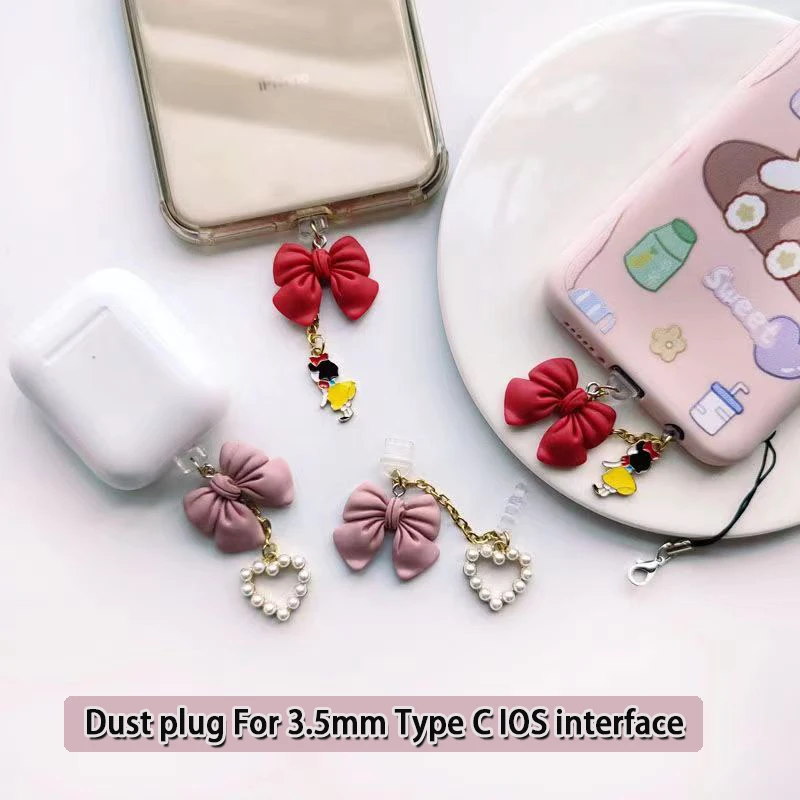 Fashion Anti Dust Plug 3.5mm Jack Dust Plug Type C IOS Interface Charging Port Cover Cap Dust Protector Plug Dust Net for iPhone
