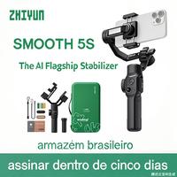 【Ship from Brazil】ZHIYUN SMOOTH 5S AI Flagship Tracking Handheld Stabilizer 3-Axis Smartphone Gimbal Outdoor Gimbals