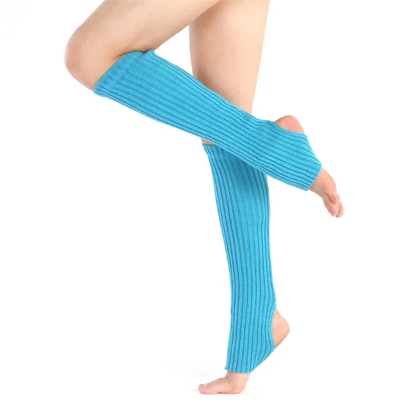 1 Pair Soft Knitted Leg Cover Body Cover Yoga Socks Dance Leggings Exercising Leg Hose Warmers Female Sports Protection Socks image 5