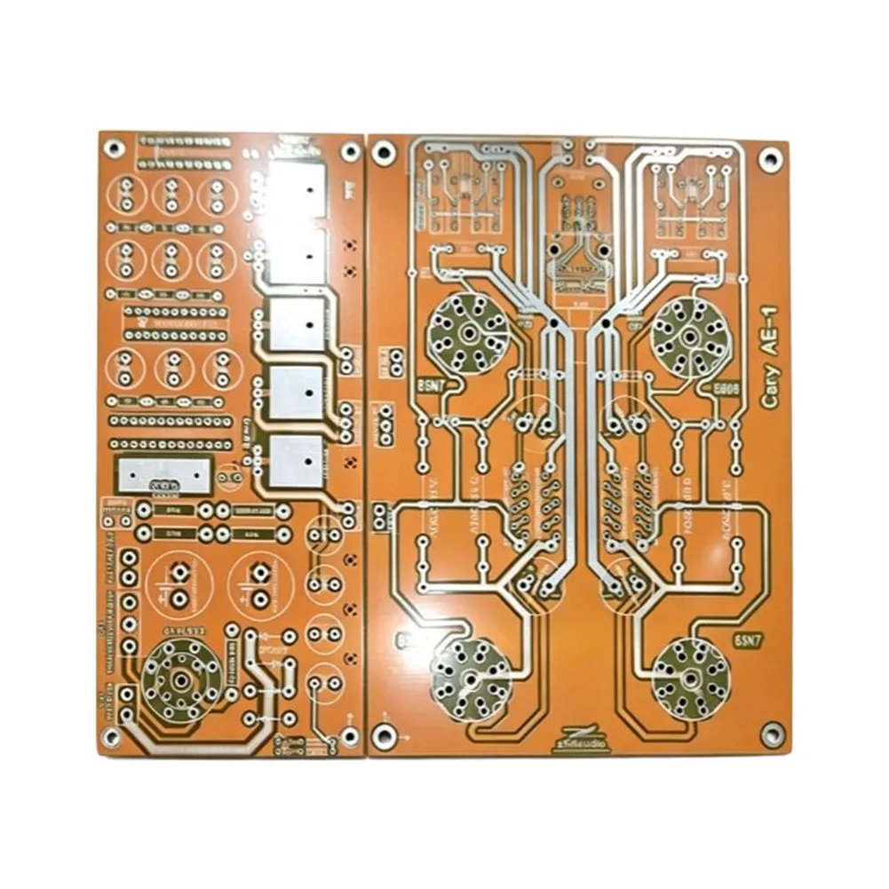 6SN7 Tube Preamp Board Kit Including PSU Board for HiFi Audio Projects 4 Input Connections Double Sided Gold PCB