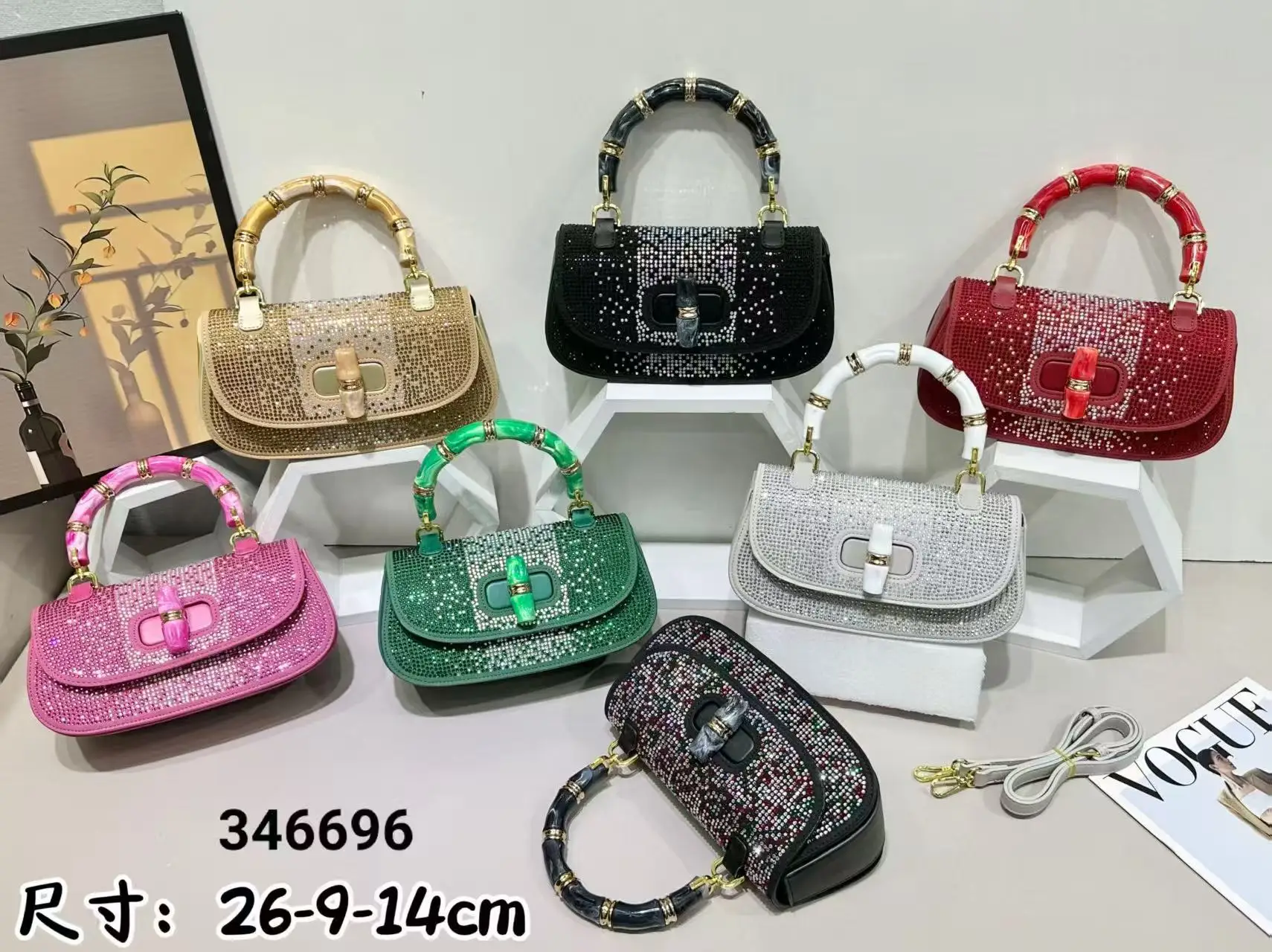 

Сумка из бамбукового волокна с бриллиантовой отделкой | Стильная минималистичная женская сумка-кроссбоди класса люкс | Элегантная дизайнерская сумка