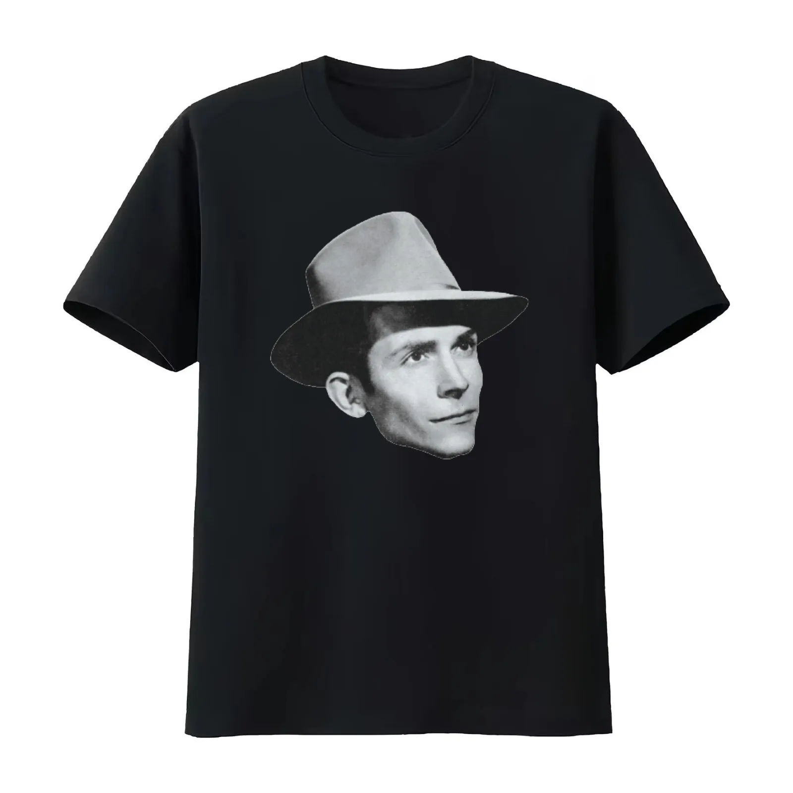 Hank Williams - Photograph without Text T-Shirt Summer Casual Cotton Tee Oversized Streetwear Tops Vintage Graphic Print