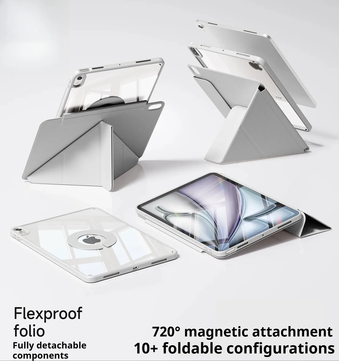 RBP for iPad A16 11/10th Gen Y-Shaped Folding Case, iPad 10.2, Air 11 45678th Gen, Pro 11/12.9/13, Mini 6/7 360° Rotating Cover