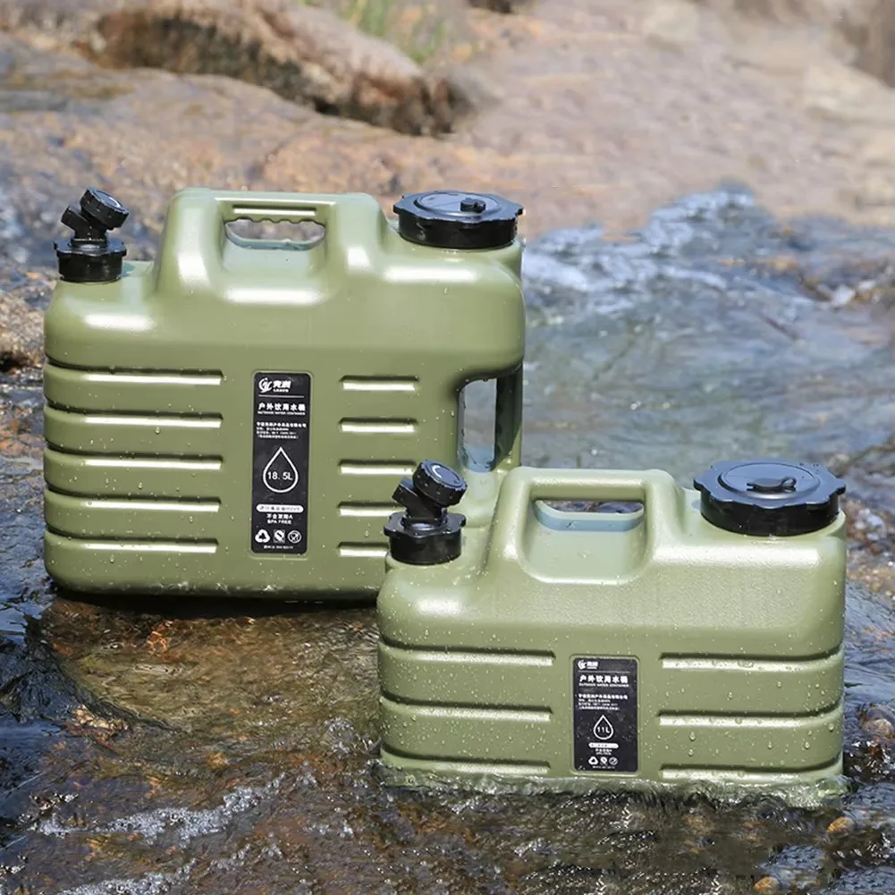 12/18.5L Water Jug Camping Large Capacity Water Bucket With Detachable Faucet Leak-Proof Portable Car Water Tank Carrier